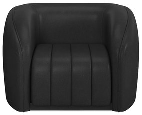 Poltrona Decorativa Sala de Estar Adam PU Preto G45 - Gran Belo