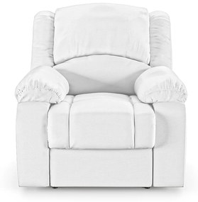 Poltrona do Papai Reclinável Sala de Cinema Madrid Elétrica Touch USB PU Branco  G23