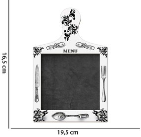 Porta Chaves com Lousa Tábua de Carne Decorativa -  D'Rossi