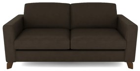 Sofá Sala de Estar Living 3 Lugares 200cm Presley Pés Madeira Veludo Marrom G52 - Gran Belo