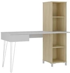 Mesa Escrivaninha com Estante Orizon A06 Terrazza/Carvalho - Mpozena