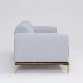 Sofá 3 Lugares Tóquio D07 230cm Lona Cinza Claro - D'Rossi