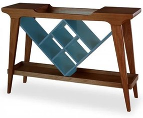 Aparador Bar Penha Garrafeiro Azul Corpo Capuccino 130cm - 25736 Sun House