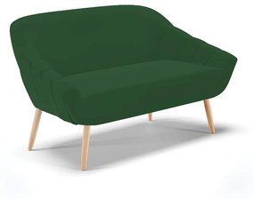 Namoradeira 02 Lugares Giovana Veludo Pés Palito Natural - D'Rossi - Verde