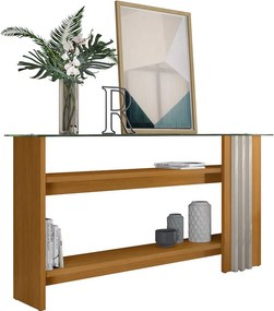 Aparador Gusmao Decorativo 2 Prateleiras MDP Cinamomo/OffWhite G97 - Gran Belo