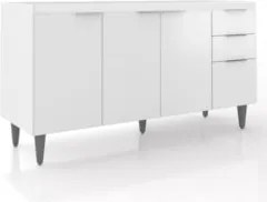 Balcão Para Pia 150cm Sem Tampo Pérola Z34 Branco - Mpozenat
