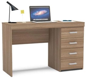 Mesa Escritório Computador Malta 1,20m 4 Gavetas - Castanho