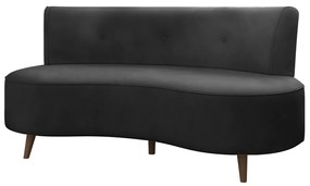 Sofá Living 2 Lugares 135cm Aang Pés Palito Veludo Grafite G33 - Gran Belo