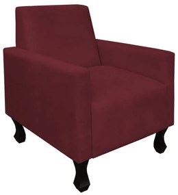 Poltrona Amamentação Sofia Suede Bordô