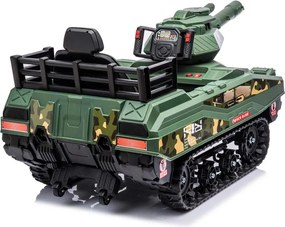 Carrinho Elétrico Mini Tanque com Som Luz e Disparador de Munição Camuflado Verde G31 - Gran Belo