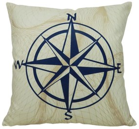 Almofada Marine Tons Amarelo com Azul 45x45cm - AMI-0122 - Somente Capa