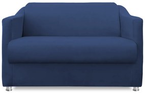 Namoradeira Cecilia 2 Lugares Suede Azul Marinho 1,20 m Decorativa Sala Recepção