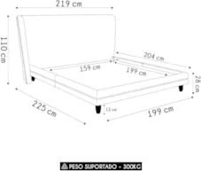 Cama Queen 160cm Com Cabeceira Many Z37 Bouclê Off/Caramelo - Mpozenat
