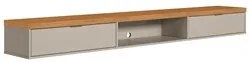 Bancada Suspensa Rack para Sala 218cm Prime L06 Nature/Off White - Mpo