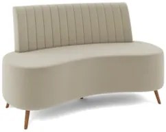 Sofá 2 Lugares para Sala Living 160cm Pés Palito Tamar Z08 Veludo Bege