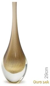 Gota Mini Alta Fumê com Ouro Murano Cristais Cadoro