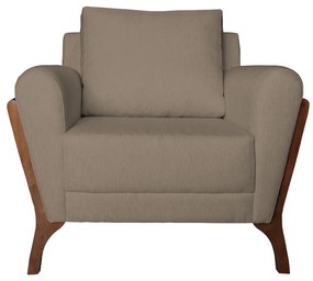 Poltrona Decorativa Sabrina Veludo Cappuccino
