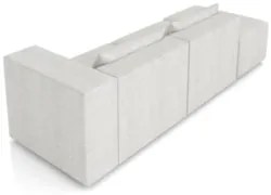 Sofá 4 Lugares 303cm Com Puff Esquerdo Fay Linho Gelo Z55 - Mpozenato