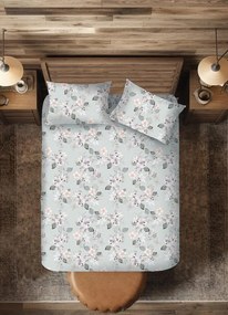 Jogo de Cama Floral Verde Casal 3 Peças