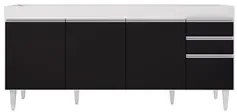 Armário de Cozinha Modulado de Canto 8 Peças CP25 Balcão sem Tampo Bra