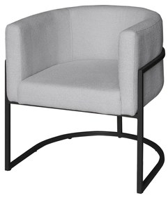 Poltrona Base Industrial Preto Sala de Estar Lety Veludo - Prata