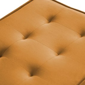 Puff Decorativo Coímbra 60x80 Suede Mostarda