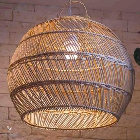 Luminária de Teto em Rattan 45cm | Bali