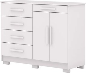 Cômoda Quarto 122cm com 2 Portas Sapateira Vitória V01 - D'Rossi - Branco