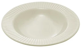 Prato Fundo De Cerâmica Lines Creme 22,5 Cm 17891 Wolff