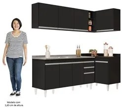 Armário de Cozinha Modulado de Canto Esquerdo 4 Peças CP51 com Pia Ino