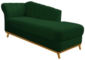 Recamier Vanessa 140cm Lado Direito Suede Verde - ADJ Decor
