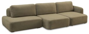 Sofá Decorativo Santiago 4 Lugares 282cm Sala de Estar Retrátil Modulado Bouclê Castor G89 - Gran Belo