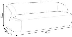Sofá Decorativo 2 Lugares Charlote 180cm Sala de Estar Pés em Madeira Bouclê Off White G88 - Gran Belo