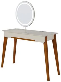 Penteadeira Queen Cor Off White Espelho Led 116cm - 79454 Sun House