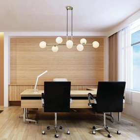 Pendente Abaporu Metal Preto E Vidro Fume 31X95X28Cm 6Xg9 | Bella Ilum... (Preto)