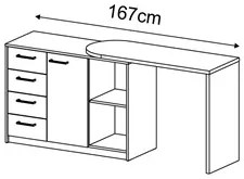 Mesa para Computador Escrivaninha Logan Web Branco - Artany