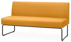 Sofa Pix Assento Crepe Mostarda Base Aco Preto - 55113 Sun House