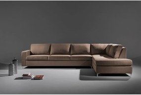 Sofá de Canto 7 Lugares - Concept Suede Bege