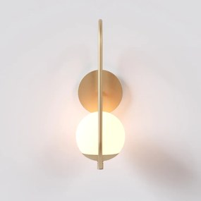 Arandela Elo 12X16X35Cm Aluminio E Globo 01Xg9 - Qimporta Ar2302 (CHAMPANHE)