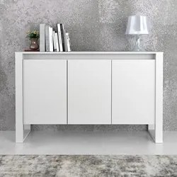 Balcão Para Escritório 3 Portas 1.3 ME4147 Branco - Tecno Mobili