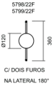 Arandela Galáxia 1Xpci Led 5W 110V Ø12X5Cm (C/ Dois Furos Na Lateral 1... (AV-M - Avelã Metálico)