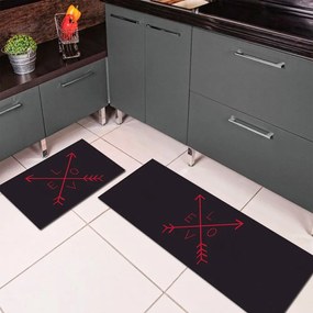 Jogo de Tapete de Cozinha, Love Arrow - 2 Pças