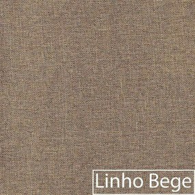 Kit Cabeceira e Calçadeira Veneza 100 cm Solteiro Linho Bege - ADJ Decor