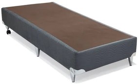 Base de Cama Box Camurca Cinza Solteiro 88 cm (LARG) Baixa - 42859 Sun House