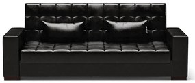 Sofá Cama Casal 3 Lugares 210cm Lisboa Corano Preto  D03 - D'Rossi