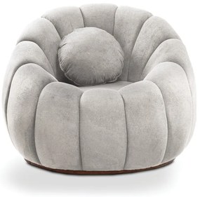 Poltrona Decorativa Orgânica Fixa Cloud Bouclê E03 - D'Rossi - Azul Turquesa