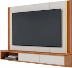 Painel TV 75 Pol e Bancada Suspensa Trento Off White/Freijó C05 - Mpoz