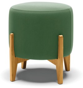 Puff Stella Suede Base Madeira Castanho - D'Rossi - Verde