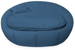 Cama Pet Ariel para Cães e Gatos Almofadada Veludo Cores - Azul Marinho
