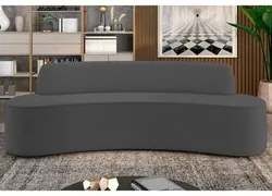 Sofá 3 Lugares para Sala de Estar Living 210cm Koane D06 Veludo Cinza